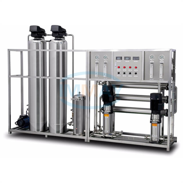 Machine industrielle de filtration d'eau de RO d'acier inoxydable de 500L 2 étapes